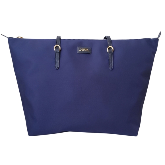 Lauren Ralph Lauren Medium Chadwick Navy Tote Bag - Picture 1 of 14
